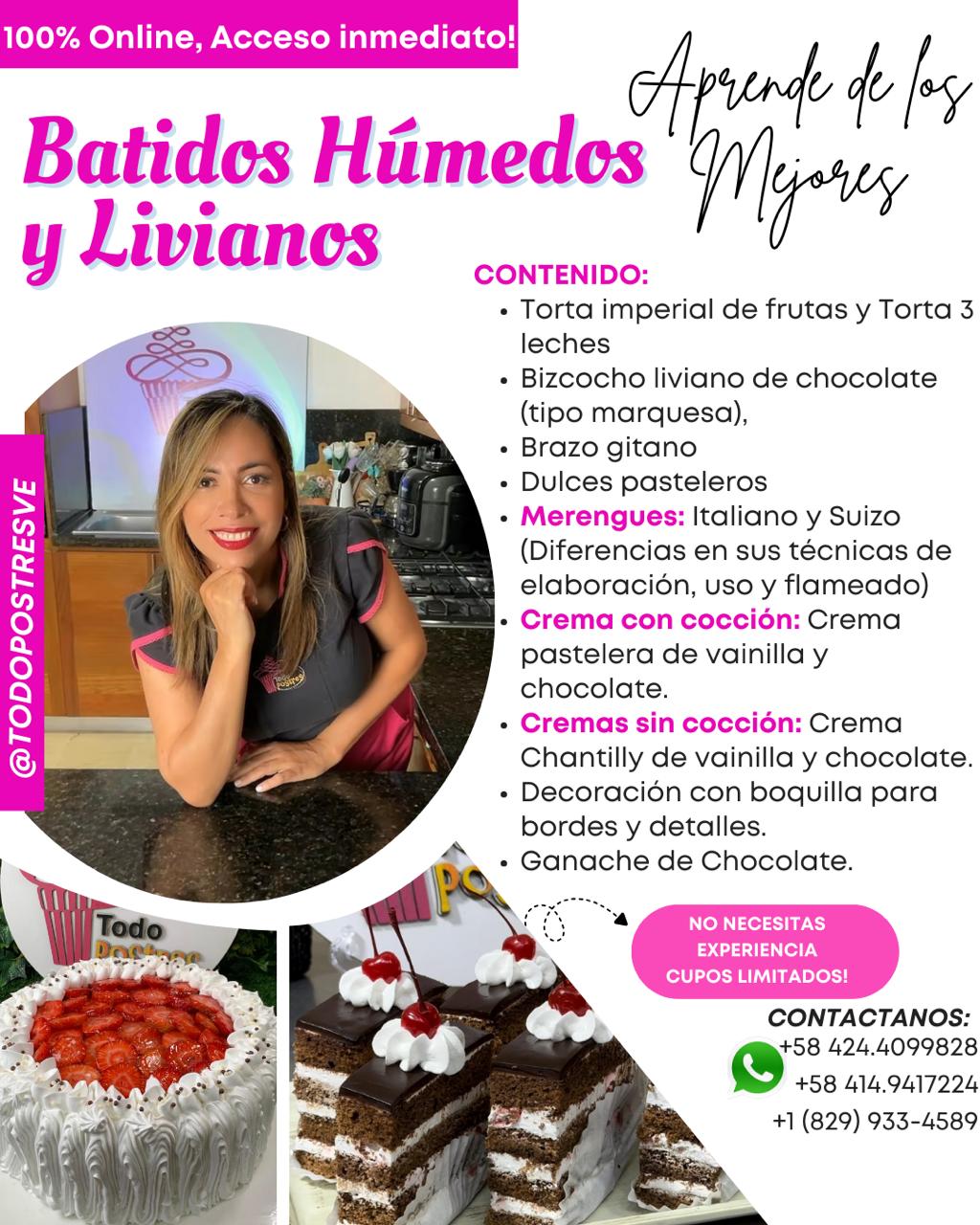 Curso Batidos Húmedos y Livianos